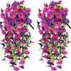 1PC Outdoor Courtyard Artificial Flowers, Eucalyptus Morning Glories, Silk Flowers, Home Wedding Decorations
