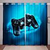 3D Print Modern Custom Boys Teens Video Game Black Polyester Thin Shading Curtain for Kids Bedroom Living Room Home Hook Decor