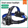 Налобный фонарь T6 LED: Яркий свет, Зум, Индукционный, Идеально подходит для использования на открытом воздухе - Ночная рыбалка и Горное дело.