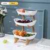 Three Layer Fruit Plate Home Living Room Plastic Snack Dish Creative Modern Dried Fruit Basket Candy Cake Stand Salad Bowl