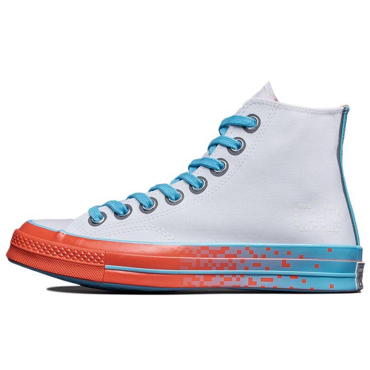 Converse 1970s Chuck Taylor All Star Trendy Comfortable Versatile High-Top Canvas Shoes Unisex Sneakers White Blue Brick-Red 171934C