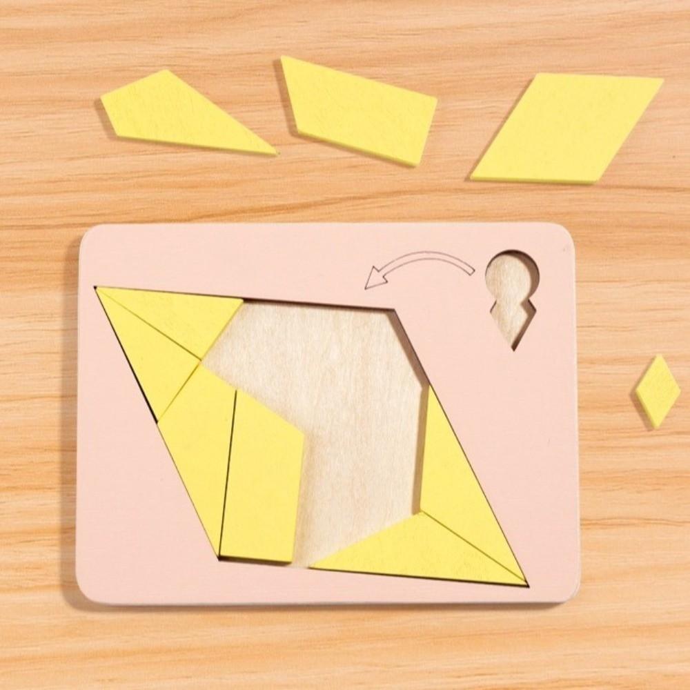 Красочная головоломка «Треугольник», трехмерный деревянный пазл, новая головоломка из деревянных блоков, развивающие игрушки