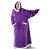 Plush Fleece-Lined Women's Winter Flannel Robe - Extra Long Hooded Bathrobe Cozy Home Wear Casual Robe Style, Durable Robe
