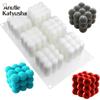 6-Cavity Rubik's Cube Mousse Cake Silicone Mold 3D Chocolate Baking Mould Dessert Cake DIY Decorating Art Cakes Crafts
