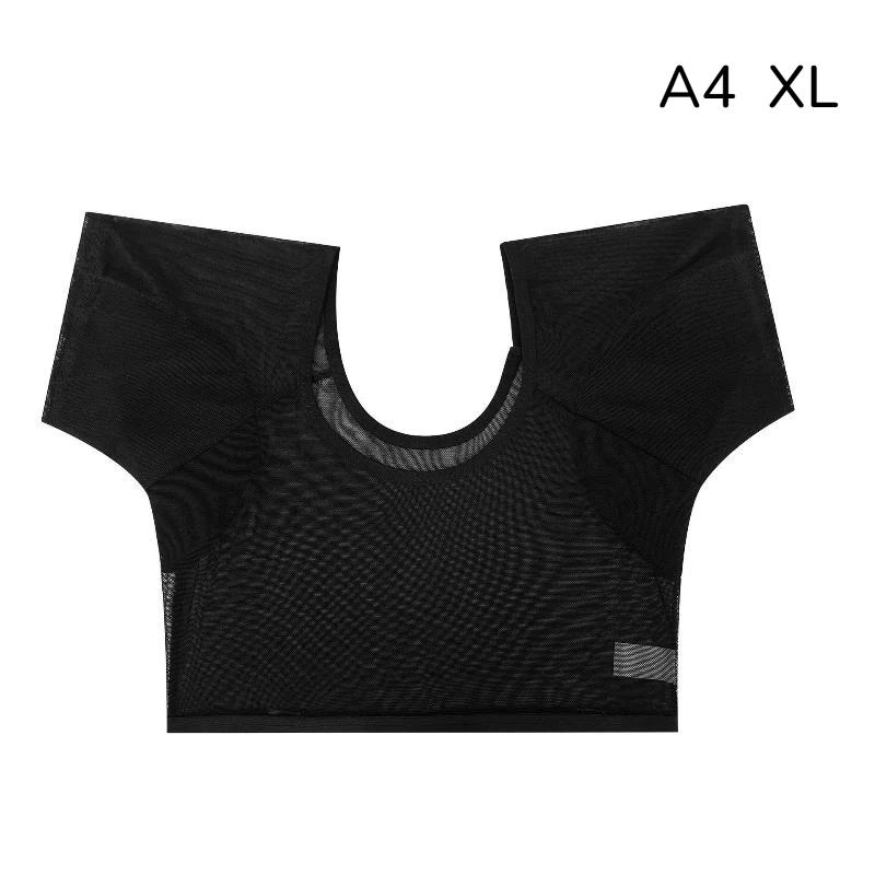 Ultra-Thin Breathable Armpit Sweat Pads Washable T-Shirt Shaped Discreet Underarm Pads for Business Trips 1Pc