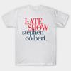Мужская черная футболка с принтом Late-Show-With-Stephen-Colbert Печать на трансферной бумаге без вырезания Хлопковая футболка