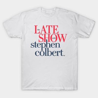 Мужская черная футболка с принтом Late-Show-With-Stephen-Colbert Печать на трансферной бумаге без вырезания Хлопковая футболка