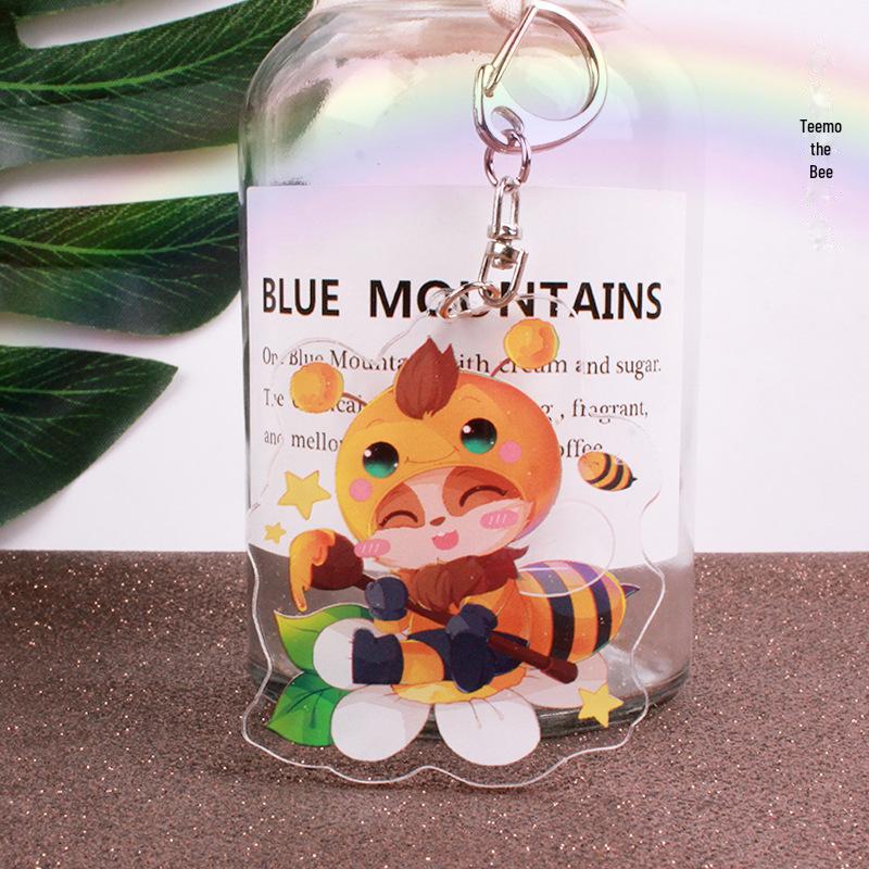 Аниме акриловый двухслойный сэндвич-подвесной брелок - Lualu Blind Monk Yasuo Comic Exhibition Accessories