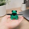 Desk Pen Organizer Cute Frog Holder, 3D Printed Figurine, Cartoon Fun Table Decoration Organizer, Multifunctional Storage for Pens Pencils Markers,