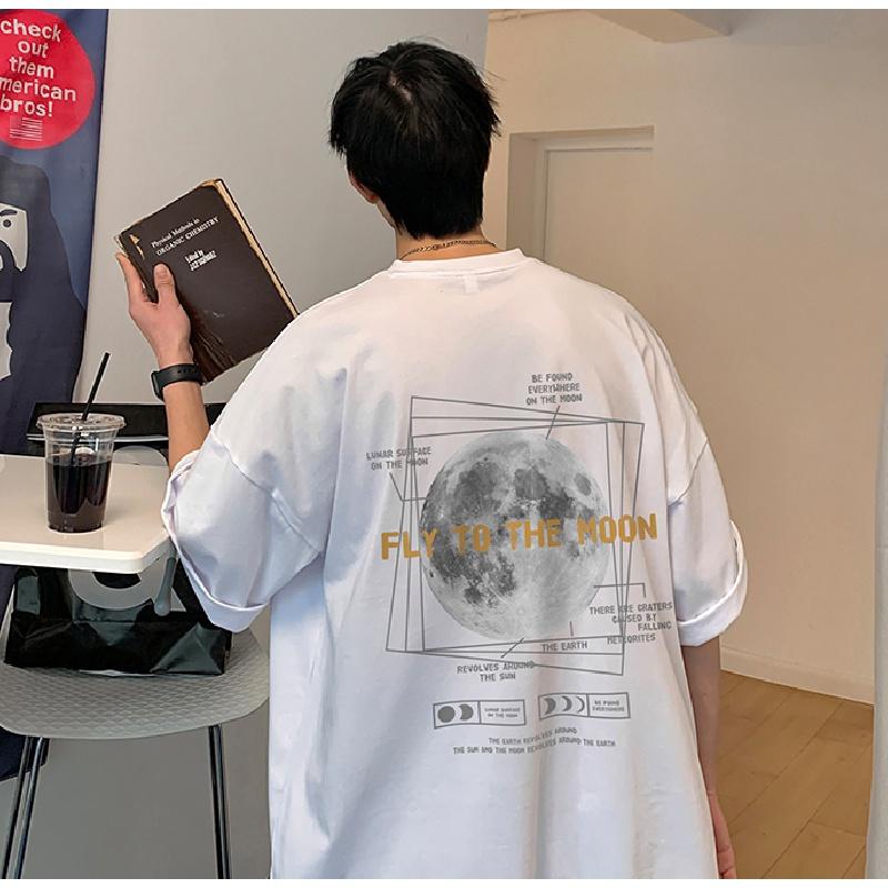 Мужские футболки с коротким рукавом с буквенным графическим принтом, модные брендовые футболки для мужчин, мужская одежда, повседневная футболка, мужские летние топы в корейском стиле ретро для