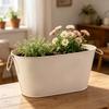 Rustic Iron Flower Pot Vintage Plant Pot Practical Metal  Planter  Windowsill