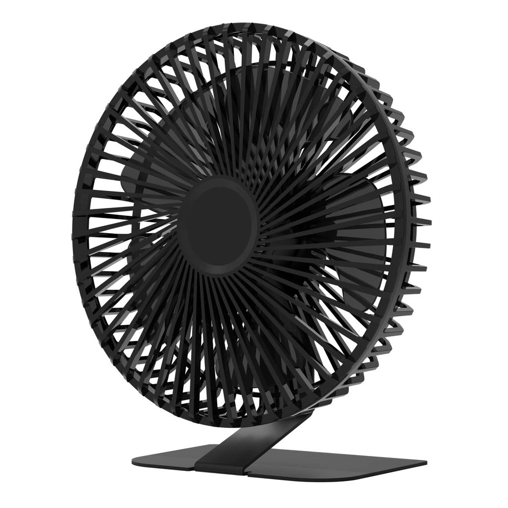 Topland Tabletop Desk Anywhere Compatible with 2 Power Sources Equipped with DC Adjustable 3 Levels of Air Volume Black Fan, Fan, FAN, (AC/USB),