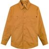 Comfortable Solid Color Outdoor Multi-Pocket Long Sleeve Shirt Men Shirts Wheat A5MB2-P47