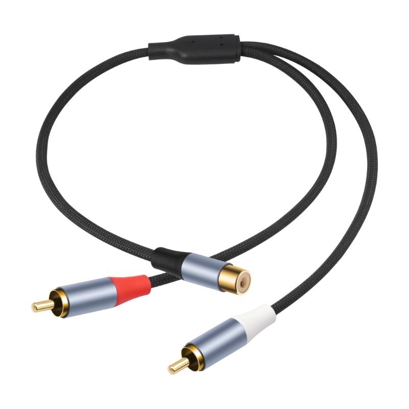 Y-образные адаптеры 1 RCA (женский) к 2 RCA (мужчина) Стерео Звуковые Y-адаптеры Кабель для сабвуфера 1 гнездо на 2 штекера Y-разветвители Разъемы