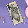 Anatomical Heart Anatomy Case For Huawei P30 P20 P40 Lite Nova 5T 11i 8i 3i 9 10 SE 11 Pro Y90 Y70 Y61 Y60 Y91 Cover