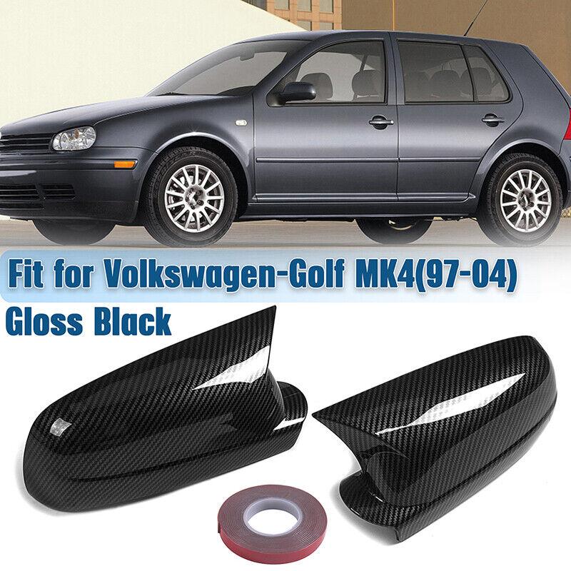 2PCS Carbon Look Add On Side Door Mirror Cover Rearview Caps For VW Jetta Golf MK4 Passat 1999-2004 Rear View Mirror
