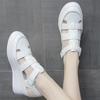 2024 New Wedges Heels Platform Sandals Women Hollow Out Pu Leather Gladiator Casual Sandals Woman Summer Thick Sole Sandalias Mujer