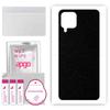 apgo Protective Skin Sticker for the Back Compatible with Samsung Galaxy A22, Wrap Film, Foil, Vinyl - Pattern Matte Black