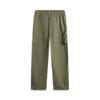 Li Ning CF Suo однотонные удобные дышащие уличные водонепроницаемые прямые повседневные брюки мужские низы милитари-зеленый AYKU717-8
