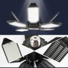 200W Powerful Garage Light LED Foldable LED Bulbs E27 Adjustable Multi Panel Ceiling Lamp For Workshop Warehouse Lighting