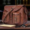 Handmade Vintage Leather Shoulder Bag – Genuine Leather Messenger Satchel for Men & Women | Classic Everyday Crossbody with Adjustable Strap