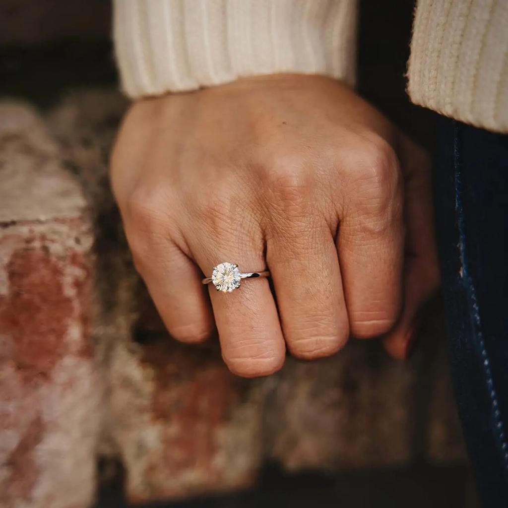 Обручальные кольца Trumium из стерлингового серебра 925 пробы 1,5 карата с кубическим цирконием круглой огранки CZ, обручальные кольца для женщин