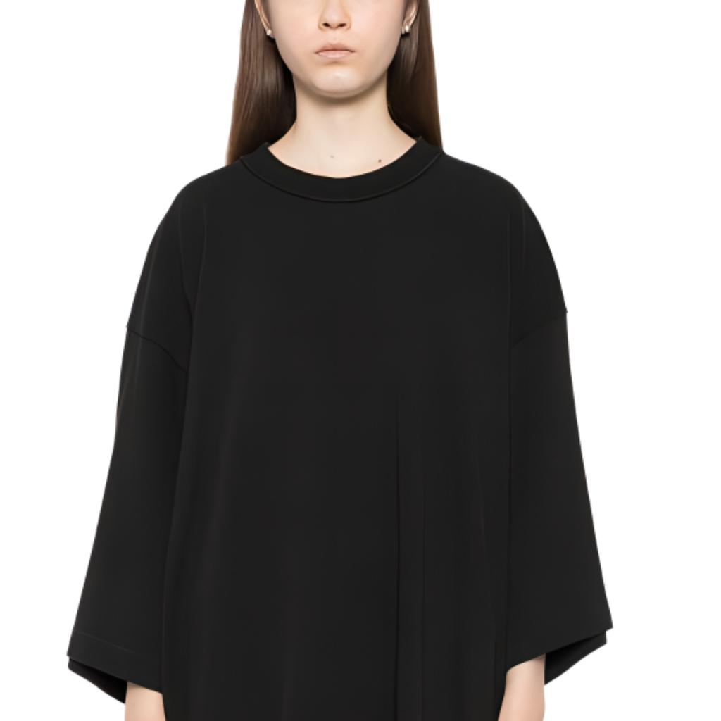 Balenciaga Distressed T Shirt 'Faded Black/White' Women's 764235TQVJ81569
