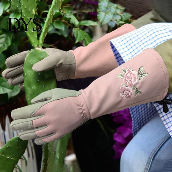 Gardening Glove 1 Pair Anti-scratch Effective Faux Pruning Leather Practical Heat-resistant Protective for Planting Durable