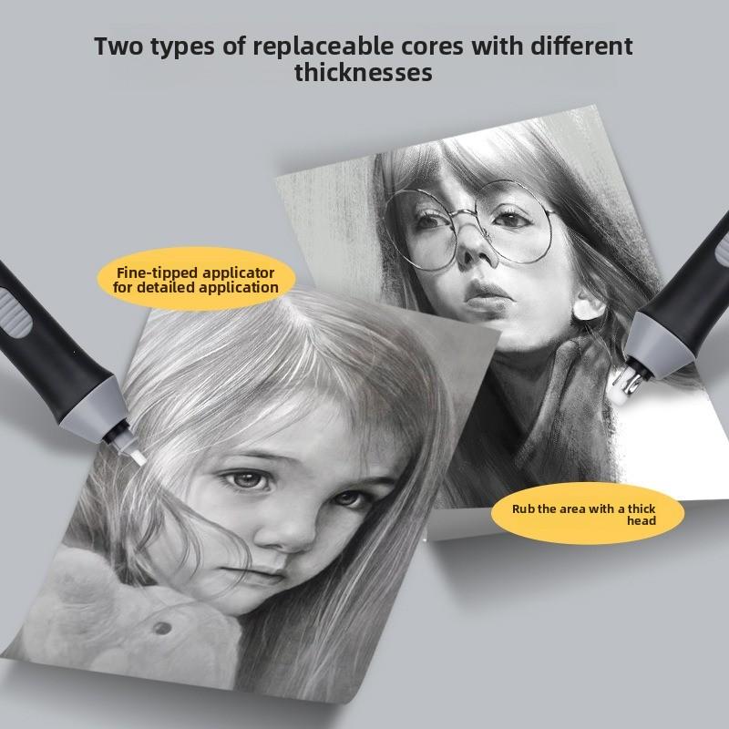 Electric Eraser - Art Students' Charcoal Sketch Painting Correction Rotating Eraser - Battery-powered Model