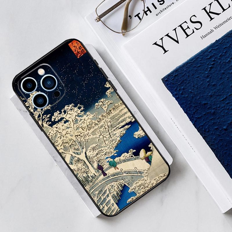 Japanese Style Ukiyo-e Art Case For iPhone 17 Air 15 14 13 12 11 16 Pro Max Mini 16 15 Plus 16e Funda Silicone Cover