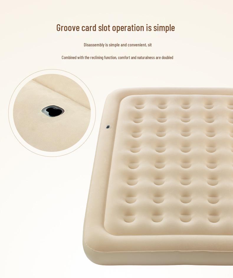 Надувной двуспальный матрас с электрическим воздушным насосом - Портативный для дома и улицы