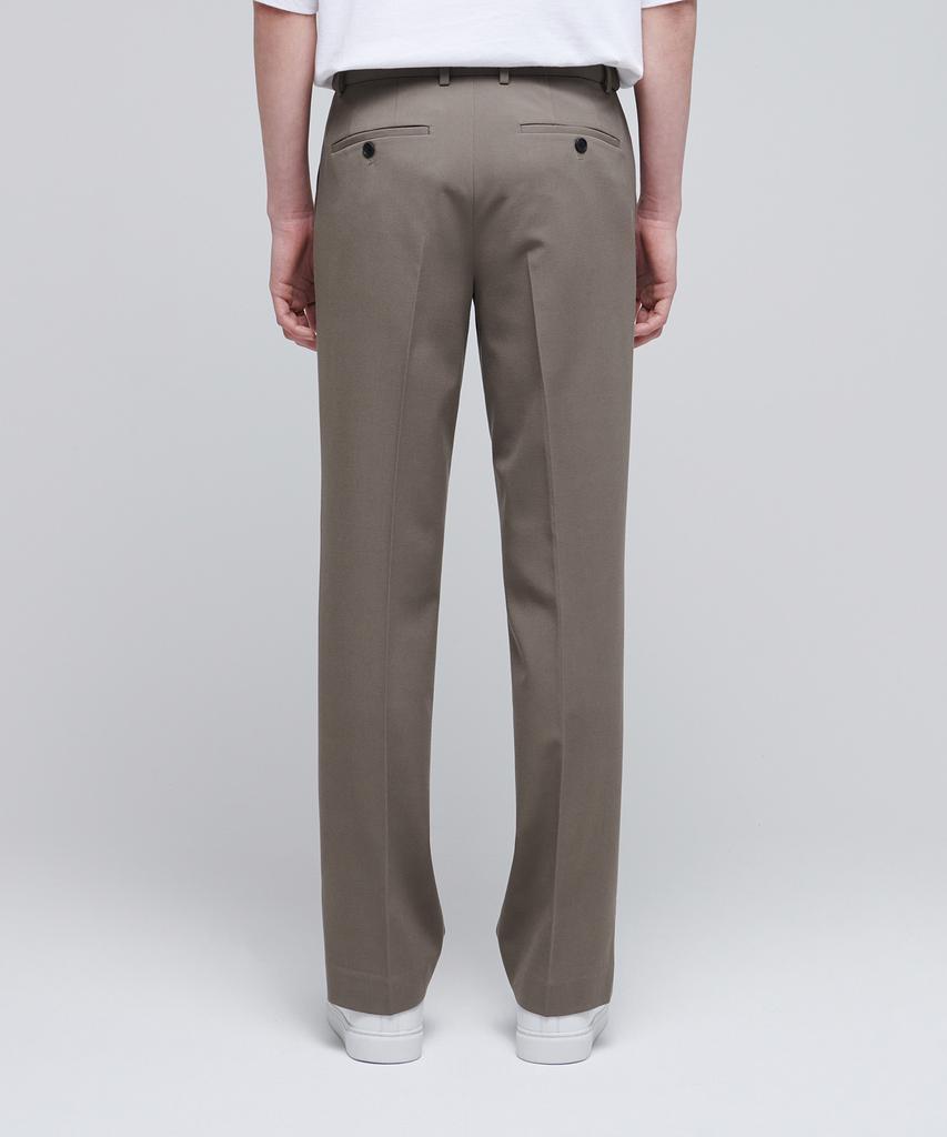 MUSINSA STANDARD Semi-Wide Slit Hidden Banding Slacks [Dusty Beige]