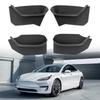 For Tesla Model Y Juniper 2025 Car Door Side Storage Box Full-Cover Front And Rear Door Tray Organizer TPE Waterproof Pocket Box