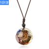 Accessories European And American Natural Conch Healing Convex Stone Pendant For Men And Women