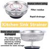 Kitchen Sink Filter Stainless Steel Sink Strainer Mesh Bathroom Floor Drains Catcher Waste Drain Hole Filter Kitchen Accessories