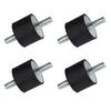  4pcs Rubber Mounts M10 40*30 Rubber Engine Mounts Rubber Anti Vibration Mounts for Compressors, Engines, Pumps, Welding Machines 