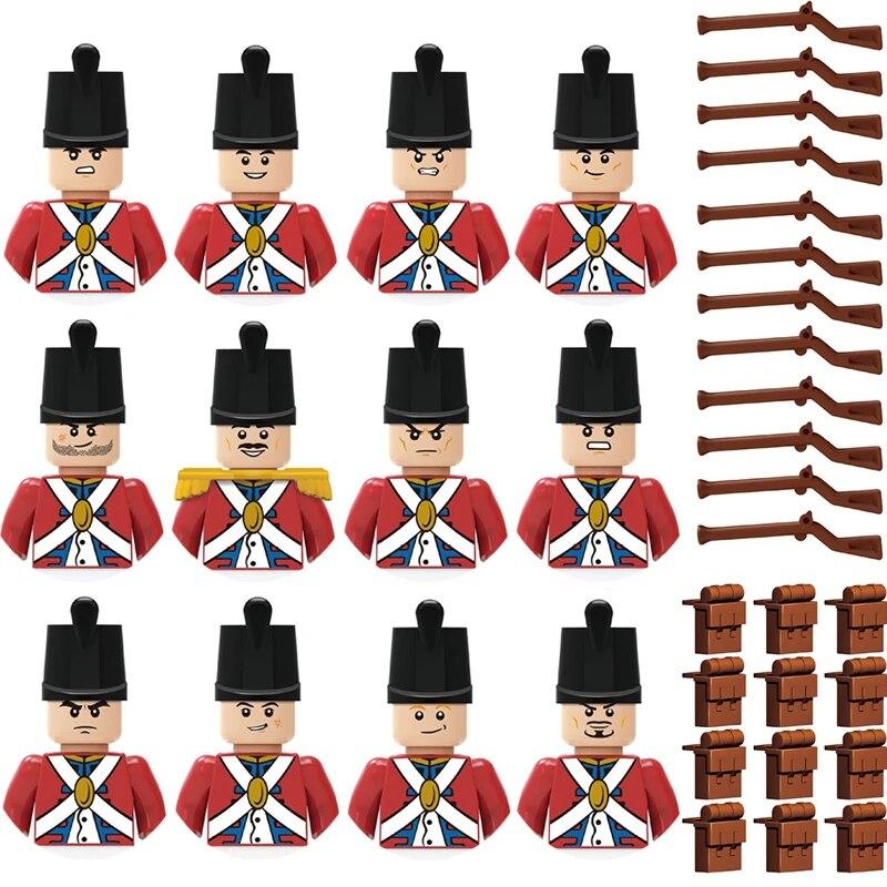 Детские игрушки, средневековый военный солдат, строительный блок, замок, рыцарский корпус, оружие на поле боя, боевой конь, мультяшные фигурки, кирпичи