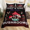 Cute Mushroom Bedding Set Twin Full Size Kids Comforter Cover Set for Teens Duvet Cover Room Decor Quilt Cover with Pillowcases