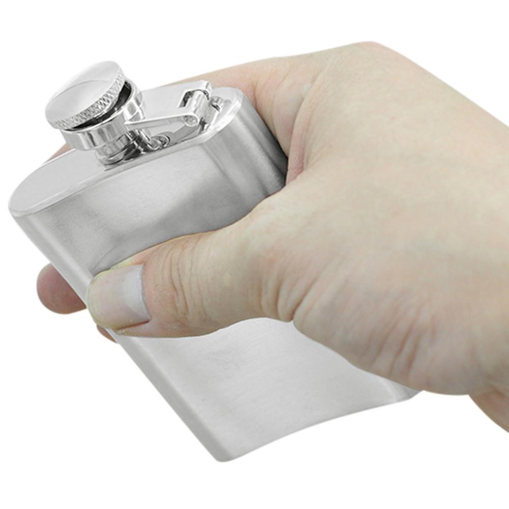 Stainless Steel Pocket Hip Flask Whiskey Liquor Screw Cap 2 Oz / 3.5oz