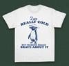 Funny Penguin Graphic T Shirt Vintage Animal Humor Cotton Tee