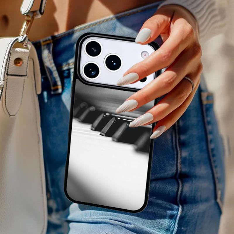 Музыкальный Пианино Элегантный Чехол Для Телефона Для iPhone 17 Air 14 15 13 12 Max Чехол Для Apple 16e 11 Pro Max Plus Coque