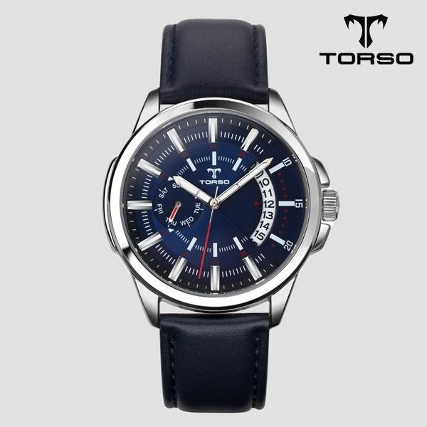 TORSO T47L-SLBL Классические кожаные мужские часы с несколькими часами