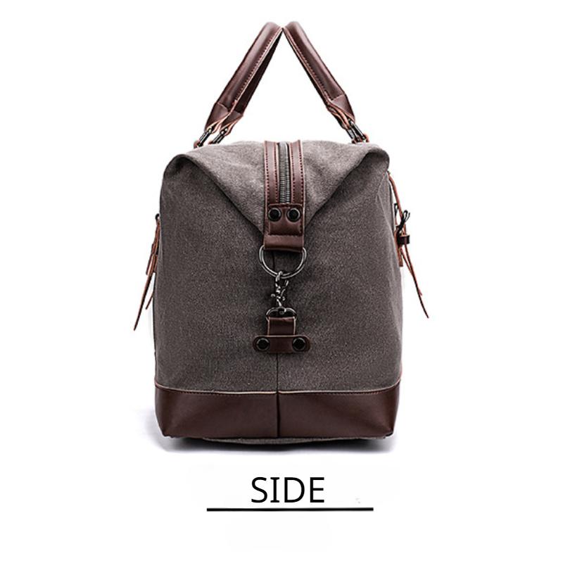 Простая мужская парусиновая дорожная сумка из искусственной кожи для занятий спортом на открытом воздухе, тренажерный зал, фитнес-сумка, большая вместительная сумка с несколькими карманами, сумка для выходных, спортивная сумка