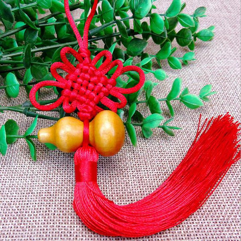 1Pc Lucky Charm Chinese Knot Feng Shui Gourd Pendant Car Home Decoration