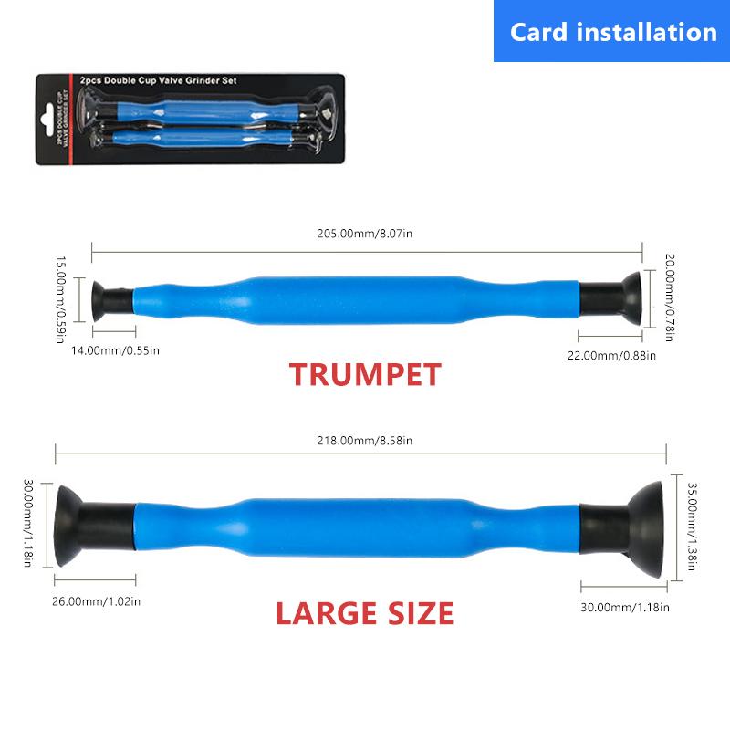 SEAMETAL 2PCS Valve Lapping Set Rubber Valve Lapping Grinding Stick Control Valve Lapping Compound Kit Engine Valve Auto Motorcycle Tool