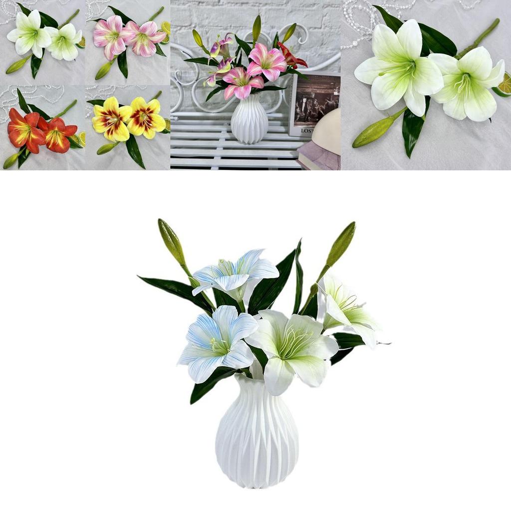 No Ip Realistic Lily And Foxglove Faux Flowers With 3d Printing For Home Styling