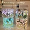 Tulip Flower Sea Night Lamp With Acrylic Shade And Button Switch For Home Decor