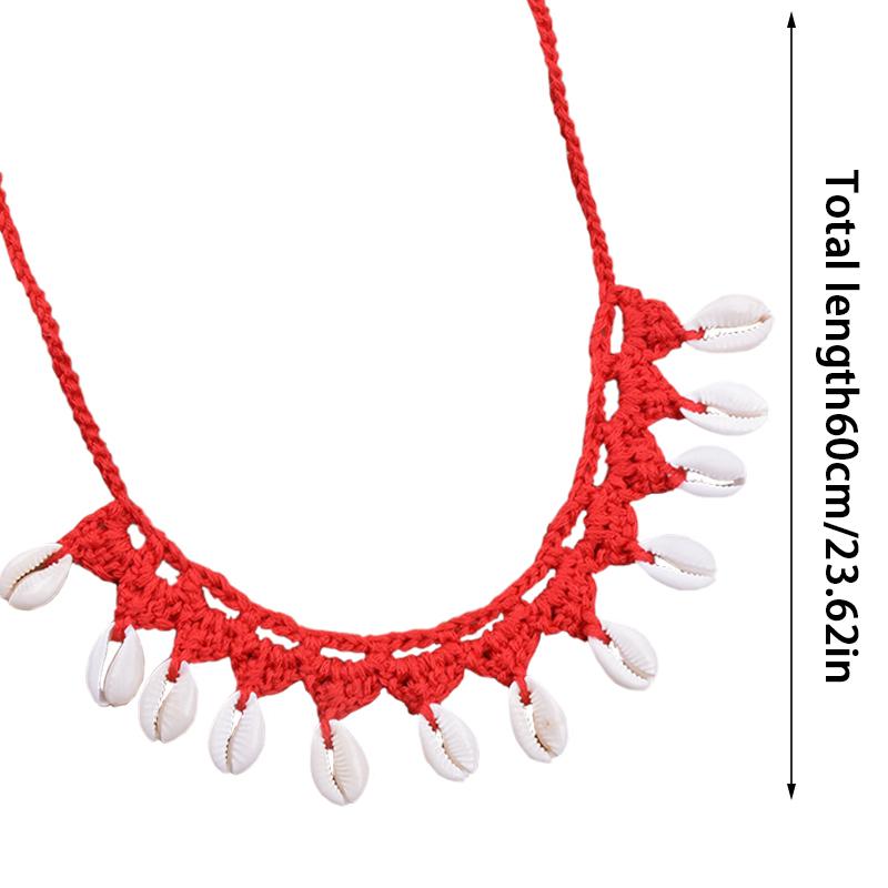 Women Natural Sea Cowrie Shell Summer Jewelry Rope Chain Choker Necklace Bohemian Shells Choker Girl Friendship Gifts