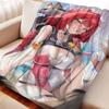 Cartoon Zenless Zone Zero Ukinami Yuzuha Flannel Blanket Cover Warmth Soft Anime Blanket Multifunctional Universal Blankets