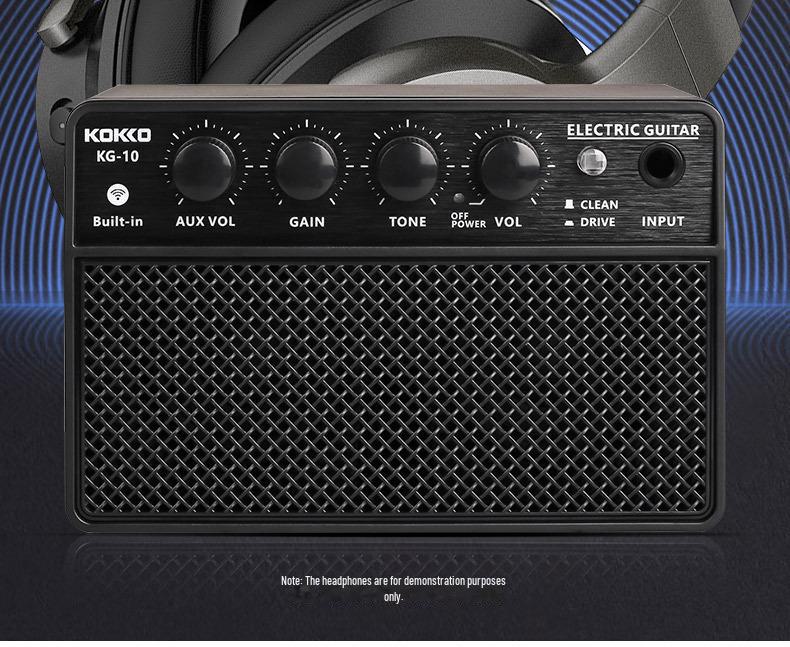 KOKKO KG-10 Портативная электрогитара с Bluetooth, маленькая, перезаряжаемая для использования на открытом воздухе